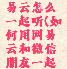 微信发网易云怎么一起听(如何用网易云和微信朋友一起听)