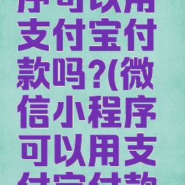 微信小程序可以用支付宝付款吗?(微信小程序可以用支付宝付款吗安全吗)