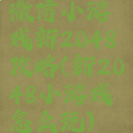 微信小游戏新2048攻略(新2048小游戏怎么玩)