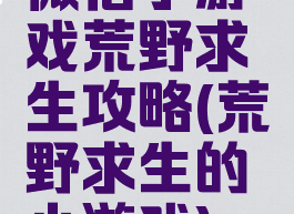 微信小游戏荒野求生攻略(荒野求生的小游戏)