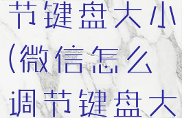 微信怎么调节键盘大小(微信怎么调节键盘大小啊)