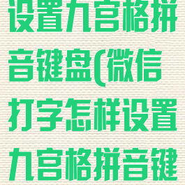 微信打字怎样设置九宫格拼音键盘(微信打字怎样设置九宫格拼音键盘功能)