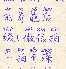 微信拍一拍的奇葩后缀(微信拍一拍有深意的后缀)