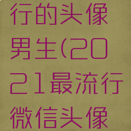 微信最流行的头像男生(2021最流行微信头像免费下载)