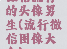 微信流行的头像男生(流行微信图像大全)