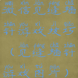 微信见缝插针游戏技巧(见缝插针游戏图片)