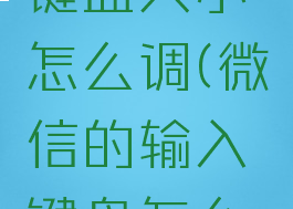 微信输入键盘大小怎么调(微信的输入键盘怎么变大)