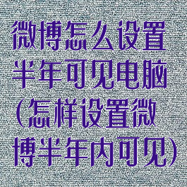 微博怎么设置半年可见电脑(怎样设置微博半年内可见)