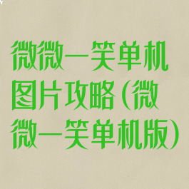 微微一笑单机图片攻略(微微一笑单机版)