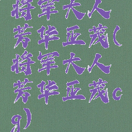 将军大人芳华正茂(将军大人芳华正茂cg)