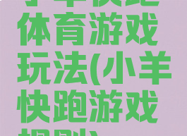小羊快跑体育游戏玩法(小羊快跑游戏规则)
