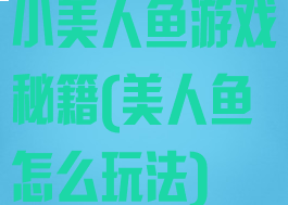 小美人鱼游戏秘籍(美人鱼怎么玩法)