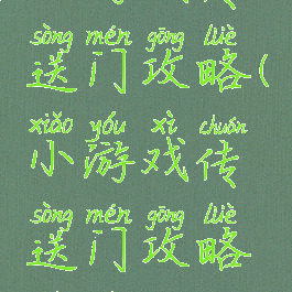 小游戏传送门攻略(小游戏传送门攻略视频)