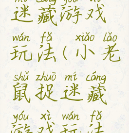 小老鼠捉迷藏游戏玩法(小老鼠捉迷藏游戏玩法视频)