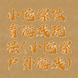 小陀螺体育游戏玩法(小陀螺户外游戏)