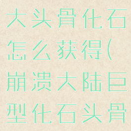 崩溃大陆巨大头骨化石怎么获得(崩溃大陆巨型化石头骨)