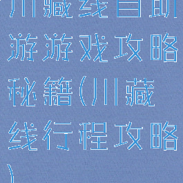 川藏线自助游游戏攻略秘籍(川藏线行程攻略)