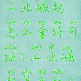 工业崛起怎么拿许可证(工业崛起怎么玩)