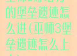 巫师3灯塔旁的堡垒遗迹怎么进(巫师3堡垒遗迹怎么上去)