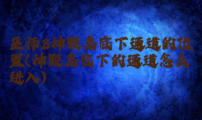 巫师3神殿岛底下通道的位置(神殿岛底下的通道怎么进入)
