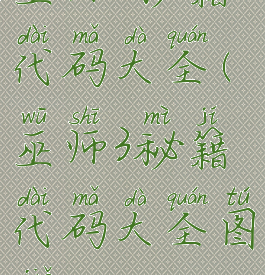 巫师3秘籍代码大全(巫师3秘籍代码大全图解)