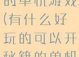 带有秘籍类的单机游戏(有什么好玩的可以开秘籍的单机游戏)