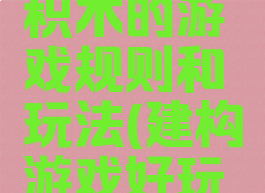 建构游戏积木的游戏规则和玩法(建构游戏好玩的积木)