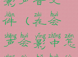 捕获会声会影声音文件(在会声会影中怎样去捕获素材)