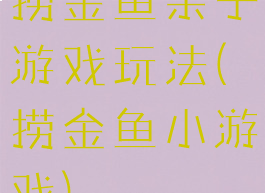 捞金鱼亲子游戏玩法(捞金鱼小游戏)