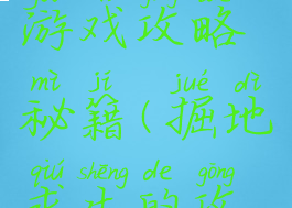 掘地求生游戏攻略秘籍(掘地求生的攻略)