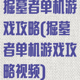 掘墓者单机游戏攻略(掘墓者单机游戏攻略视频)