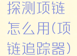探测项链怎么用(项链追踪器)