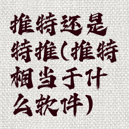 推特还是特推(推特相当于什么软件)