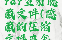 怎么用winrar查看隐藏文件(隐藏的压缩文件夹怎样查找)