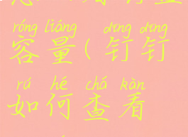 怎么看钉盘容量(钉钉如何查看钉盘)