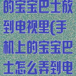 怎么把手机版的宝宝巴士放到电视里(手机上的宝宝巴士怎么弄到电视)