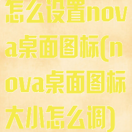 怎么设置nova桌面图标(nova桌面图标大小怎么调)
