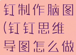 怎样使用钉钉制作脑图(钉钉思维导图怎么做)