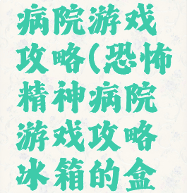 恐怖精神病院游戏攻略(恐怖精神病院游戏攻略冰箱的盒子)