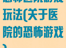 恐怖医院游戏玩法(关于医院的恐怖游戏)