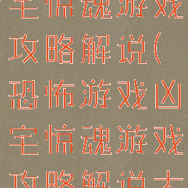 恐怖游戏凶宅惊魂游戏攻略解说(恐怖游戏凶宅惊魂游戏攻略解说大全)