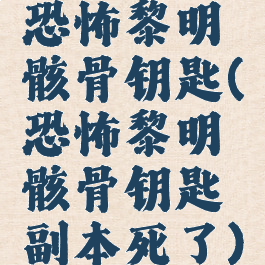 恐怖黎明骸骨钥匙(恐怖黎明骸骨钥匙副本死了)