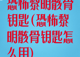 恐怖黎明骸骨钥匙(恐怖黎明骸骨钥匙怎么用)