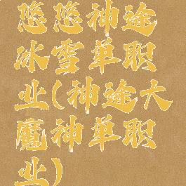 悠悠神途冰雪单职业(神途大魔神单职业)