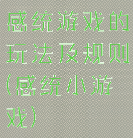 感统游戏的玩法及规则(感统小游戏)