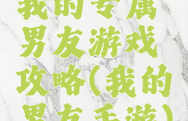 我的专属男友游戏攻略(我的男友手游)