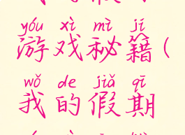 我的假日游戏秘籍(我的假期游戏攻略)