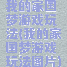 我的家国梦游戏玩法(我的家国梦游戏玩法图片)