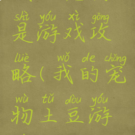 我的宠物是游戏攻略(我的宠物土豆游戏)