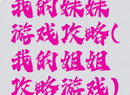 我的妹妹游戏攻略(我的姐姐攻略游戏)
